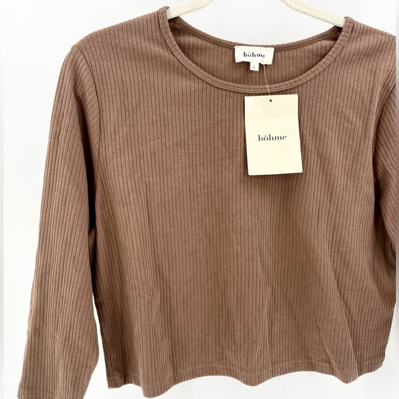 BOHME - Demetri Ribbed Top - Mocha - Picture 7 of 10